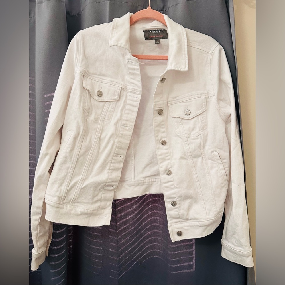 Torrid White Denim Jacket